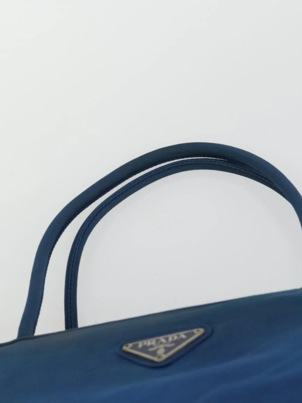 PRADA Tote Bag Nylon 2 Set Blue Beige Auth 157189 - Picture 12 of 16